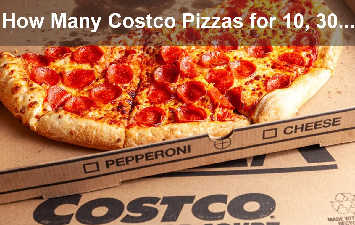 How Many Costco Pizzas for 10, 15, 20, 30, 40, 45, 50, 60 People